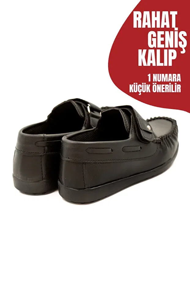 Детские ортопедические туфли для мальчиков Ewen Tomm, Black Flat — фото 4