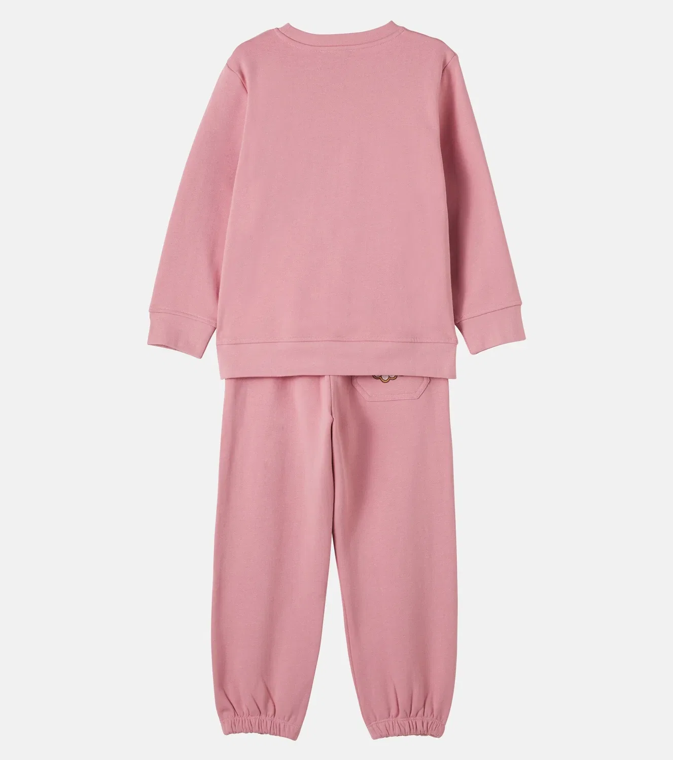 Комплект из хлопкового джерси: свитшот и спортивные штаны, Stella Mccartney Kids, розовый — фото 3