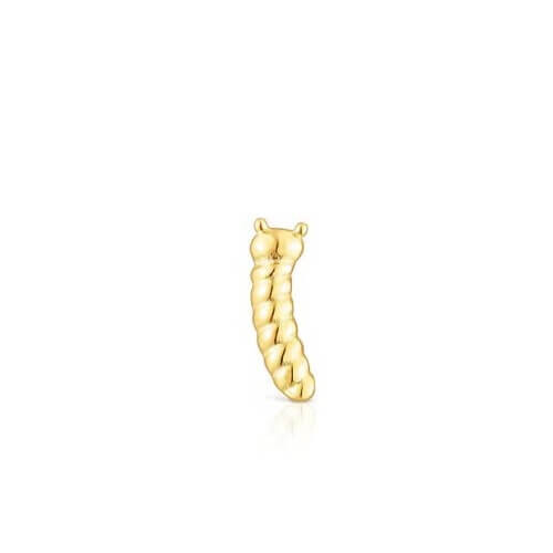 

Серьга-пирсинг Tous Virtual Garden Gold-colore Caterpillar, сталь