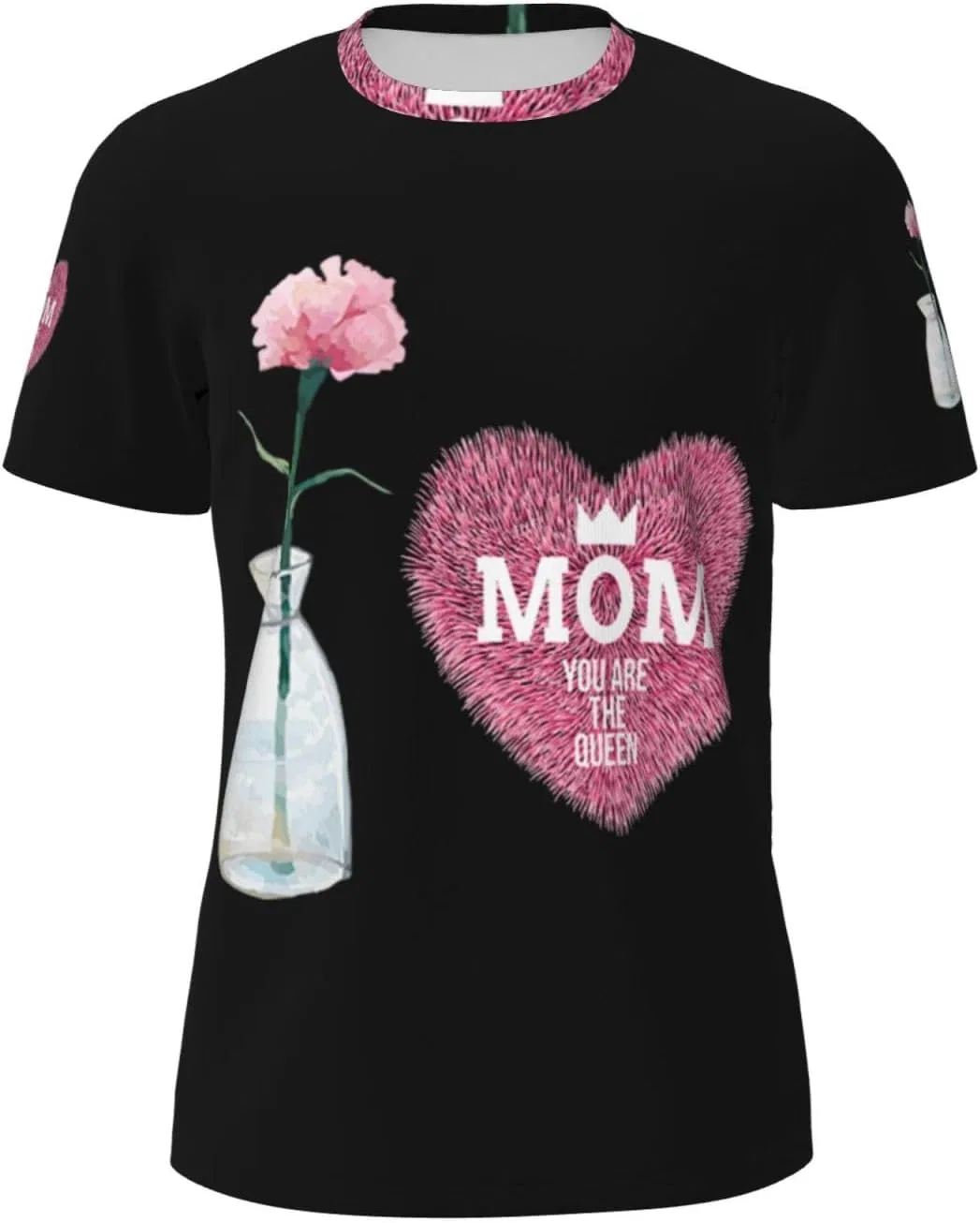 Мужская футболка с коротким рукавом, сетчатая, Quick-Dry, Happy Mother's Day Mom You Are the Queen2