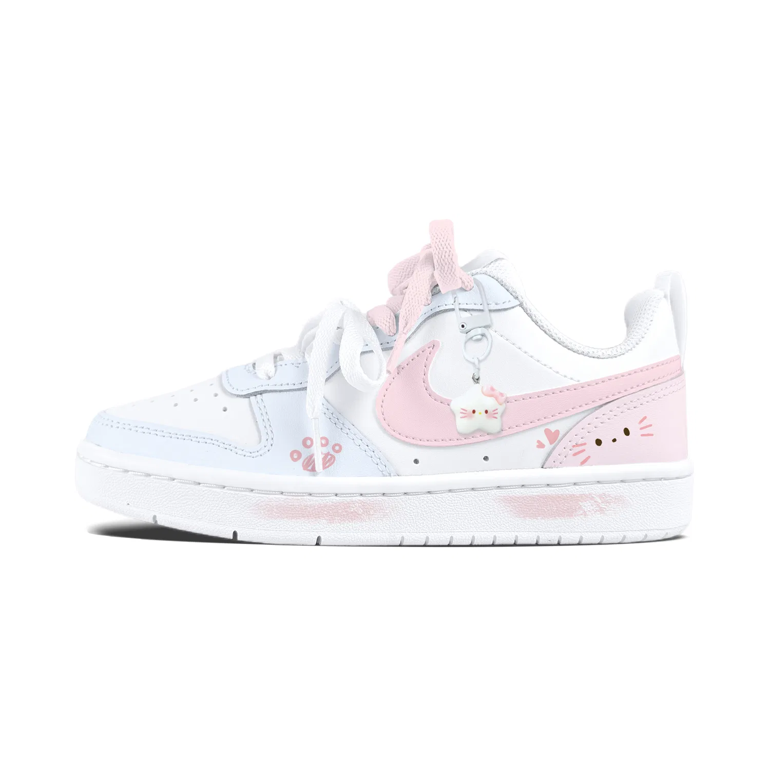 Детские кроссовки для скейтбординга Pink Blue Mismatched Nike — фото 3