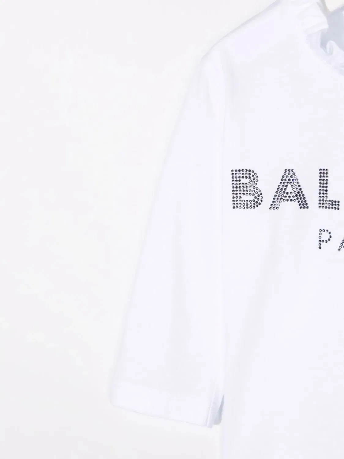 Футболка с логотипом и рюшами Balmain, белый — фото 2