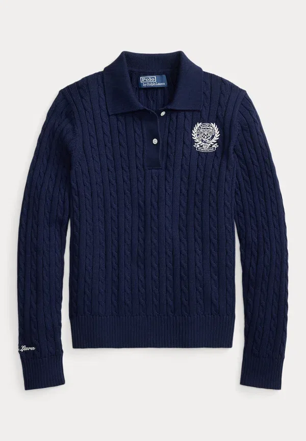 Свитер из хлопка Polo Ralph Lauren, темно-синий — фото 4