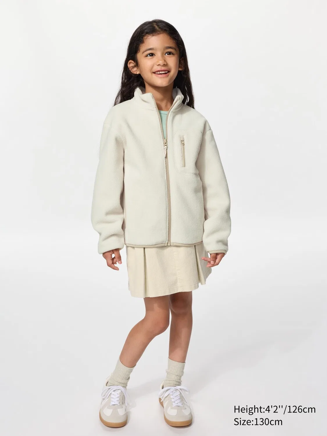 Куртка Uniqlo, детская, флисовая, оливковый — фото 2