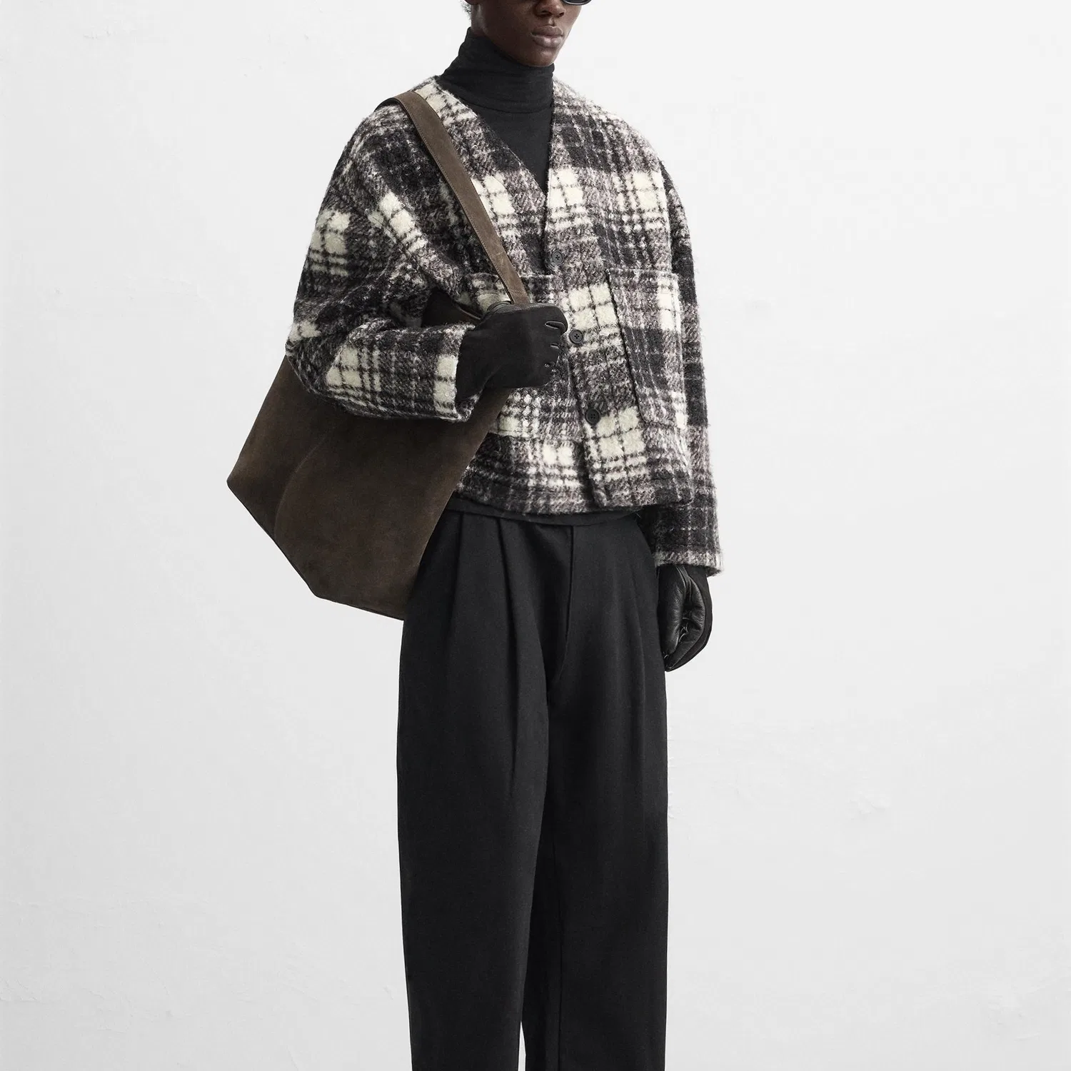 Мужская куртка с принтом ZARA, Black/White — фото 4