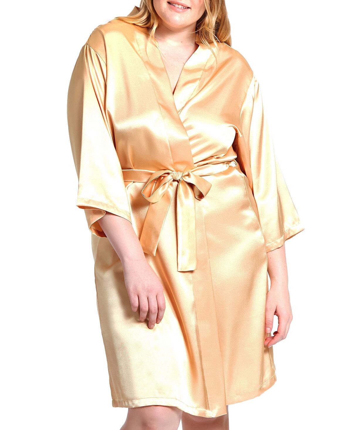 

Атласный халат marina lux iCollection, мульти