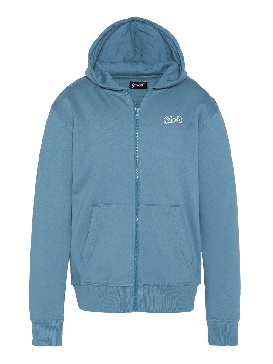 Свитшот Schott NYC из синей джинсовой ткани