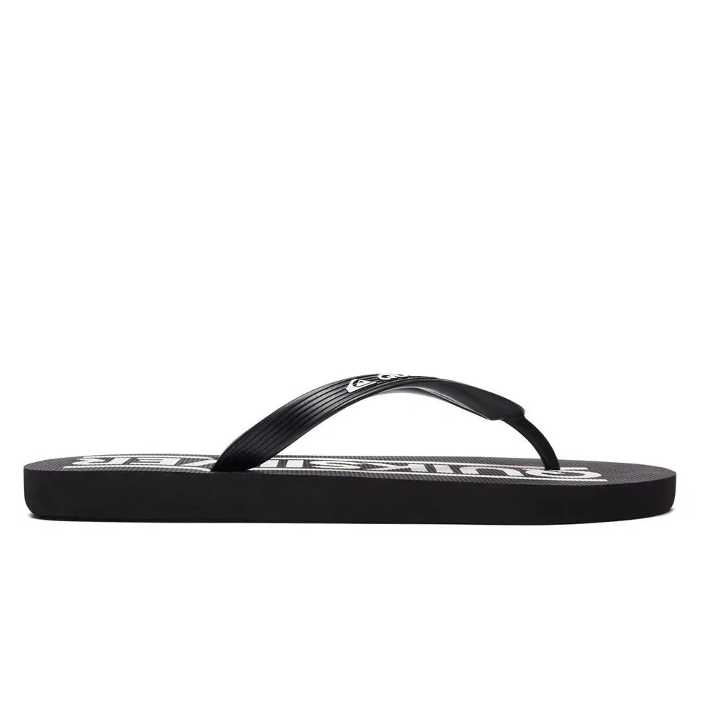 Детские шлепанцы для девочек с принтом Java Wordmark Quiksilver, Black — фото 3