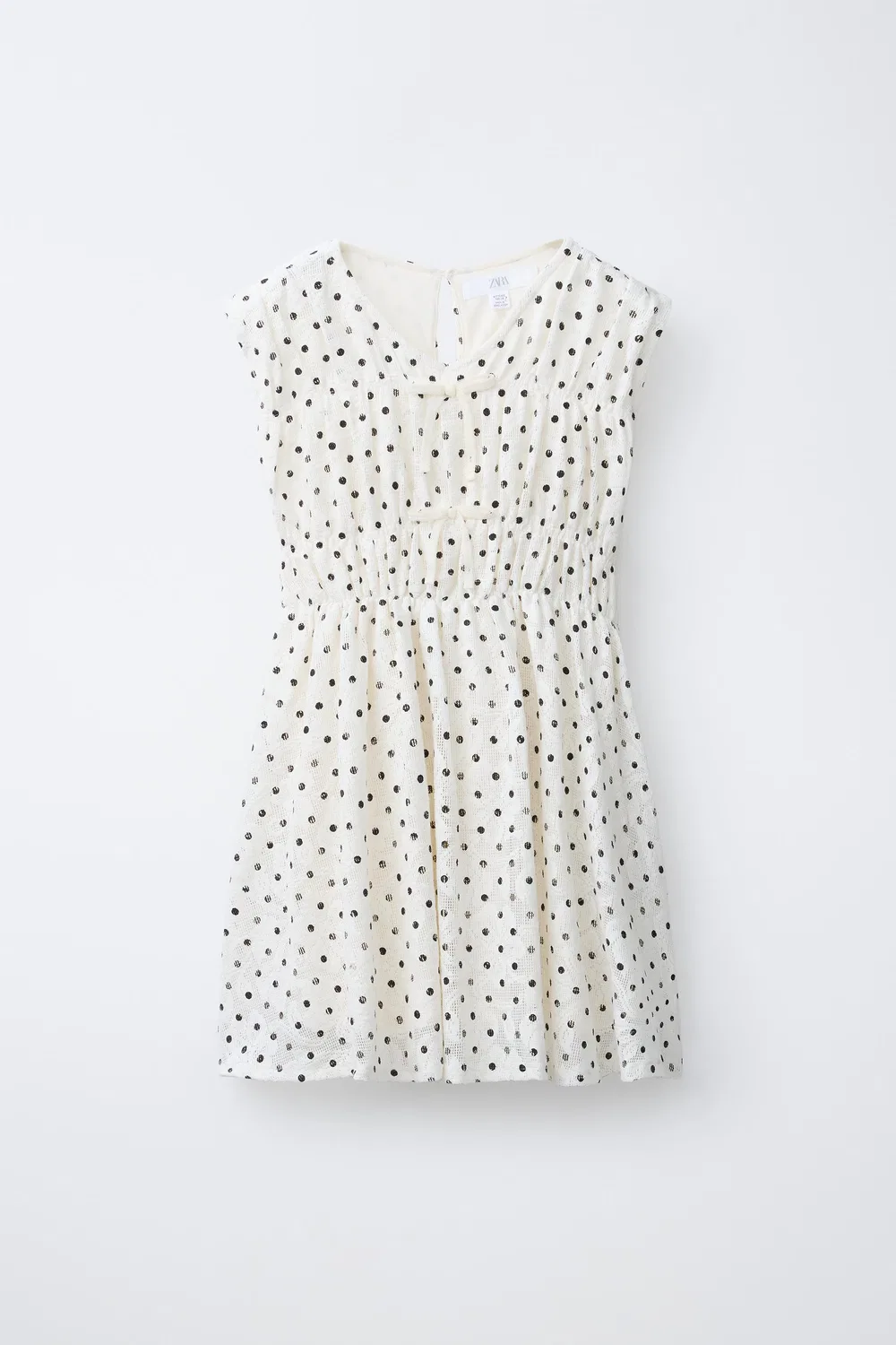 Платье в горошек ZARA, Black/White