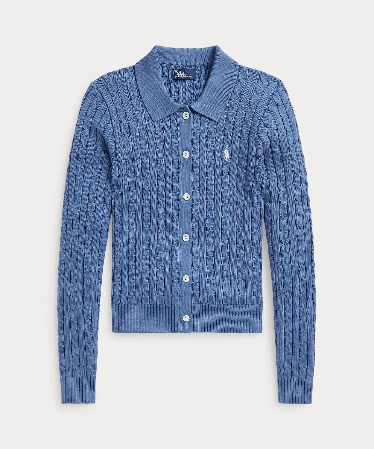 Женский хлопковый кардиган с длинным рукавомPOLO RALPH LAUREN, Синий