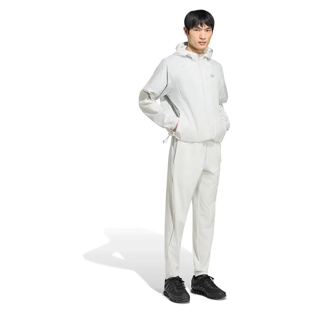 Худи Adidas Originals Tech Trefoil Essentials Track, белый — фото 4