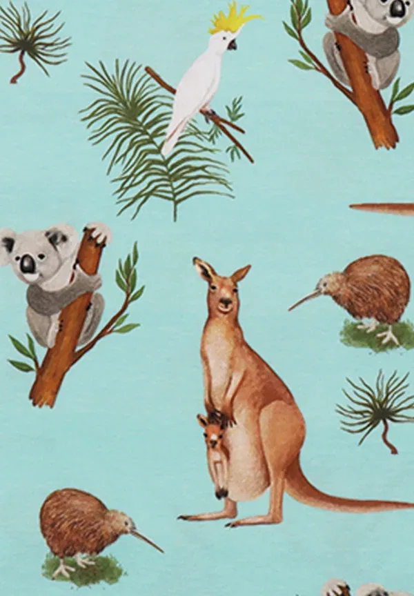 Футболка с принтом Australian animals-shirt unisex, Walkiddy, зеленый — фото 3