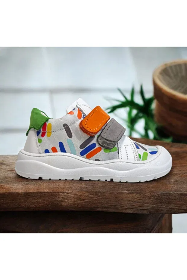 Детские ботинки из натуральной кожи Viva Shoes, White-Green