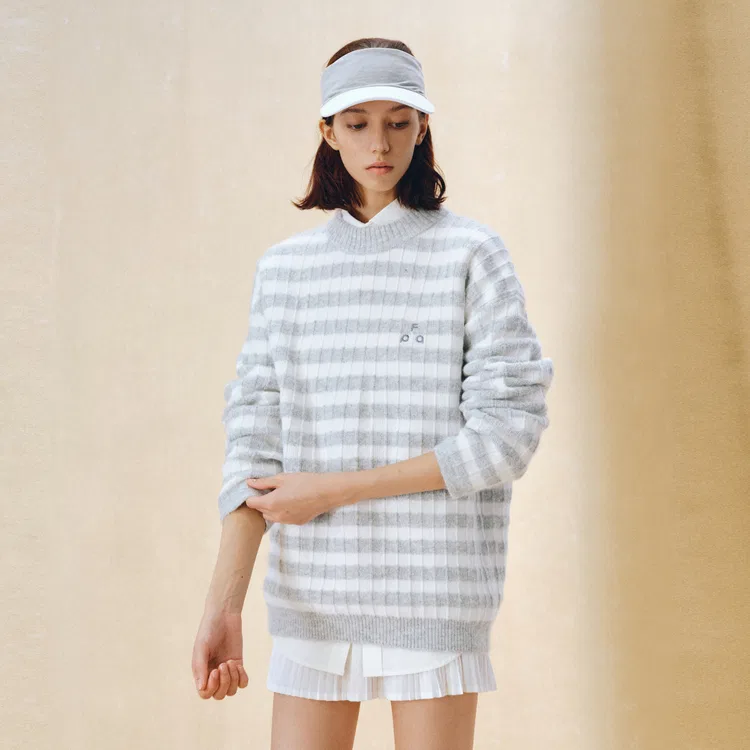 Детский свитер с круглым вырезом FPA, Light Gray — фото 4