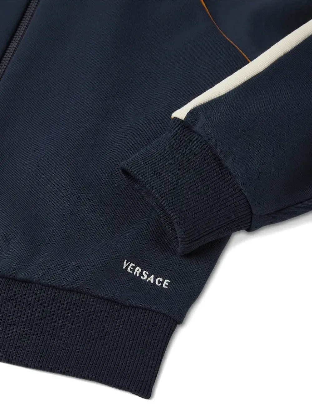 Толстовка на молнии с вышитым логотипом Versace, синий — фото 3