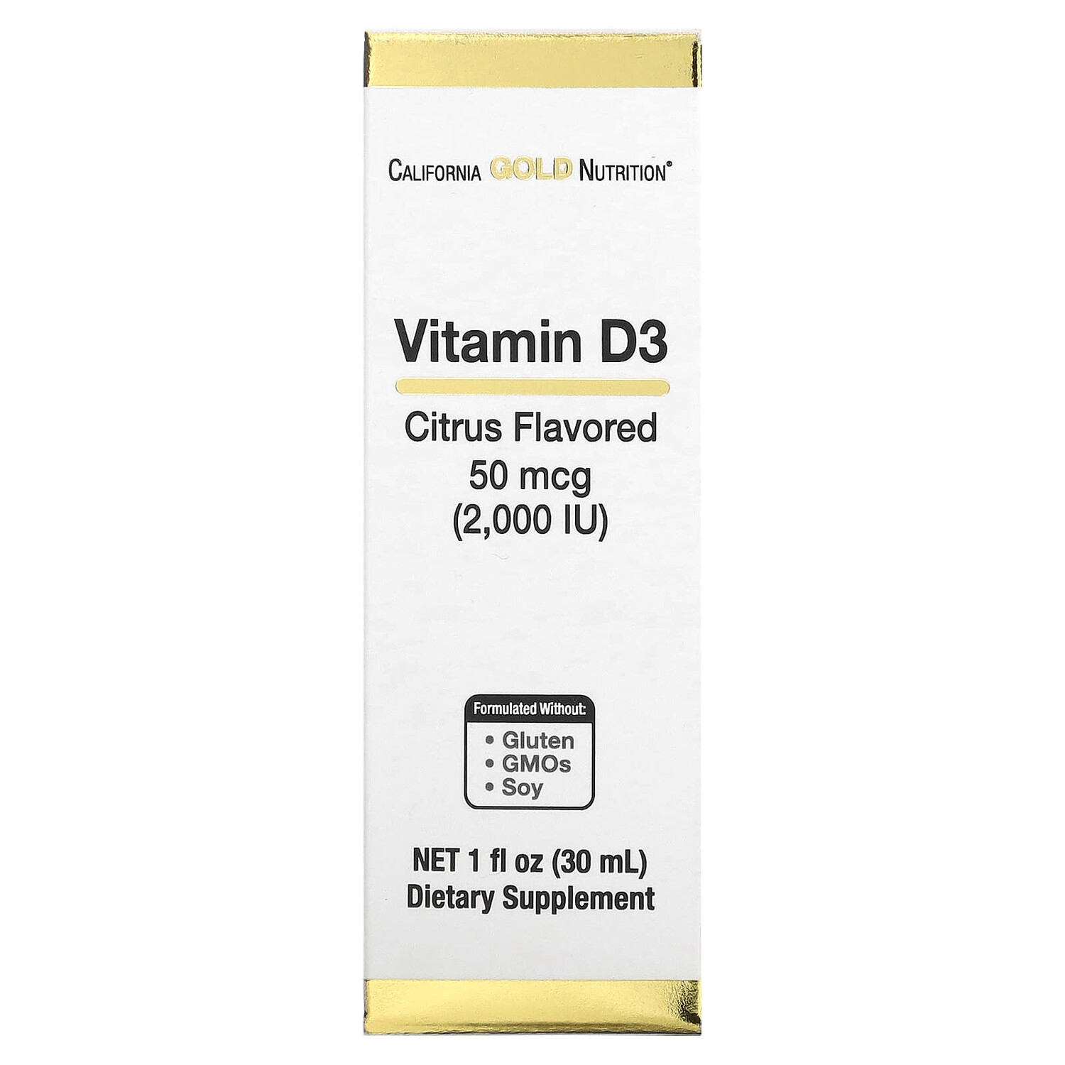

Витамин D3 California Gold Nutrition, цитрус, 30 мл