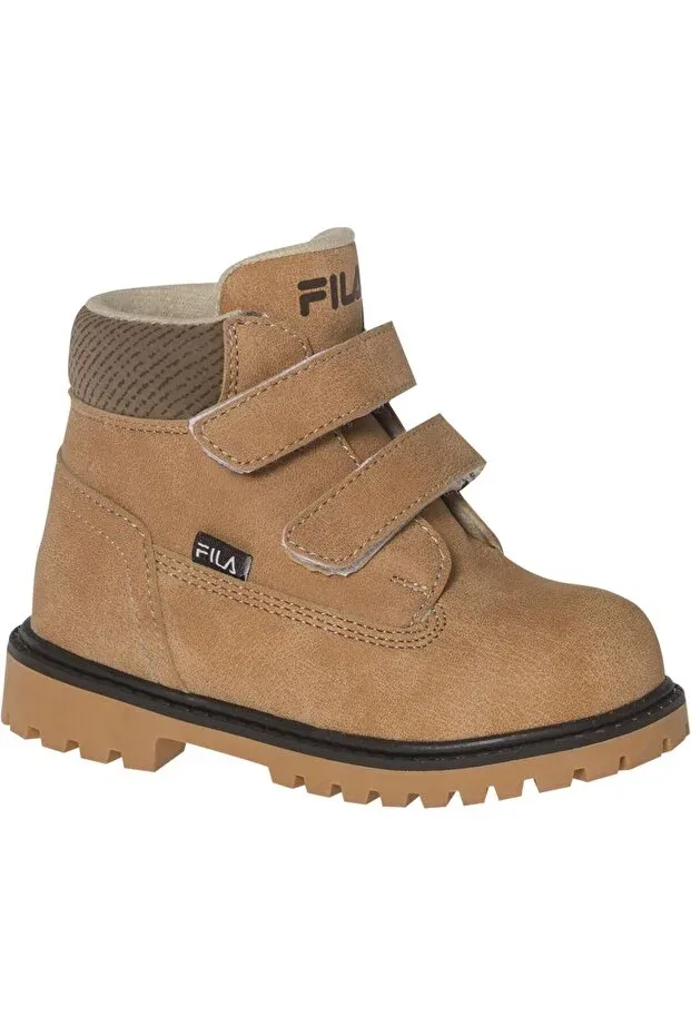 Детские ботинки для девочек на липучке Fila, Light Brown
