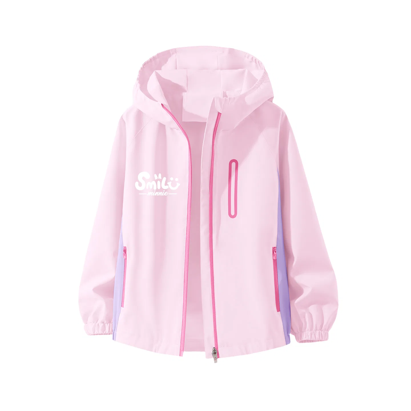 Детская куртка с капюшоном, с принтом, Smiling Nini, Disney, Thick Board D-Shaped Smiling Nini K_Left Light Baby Pink
