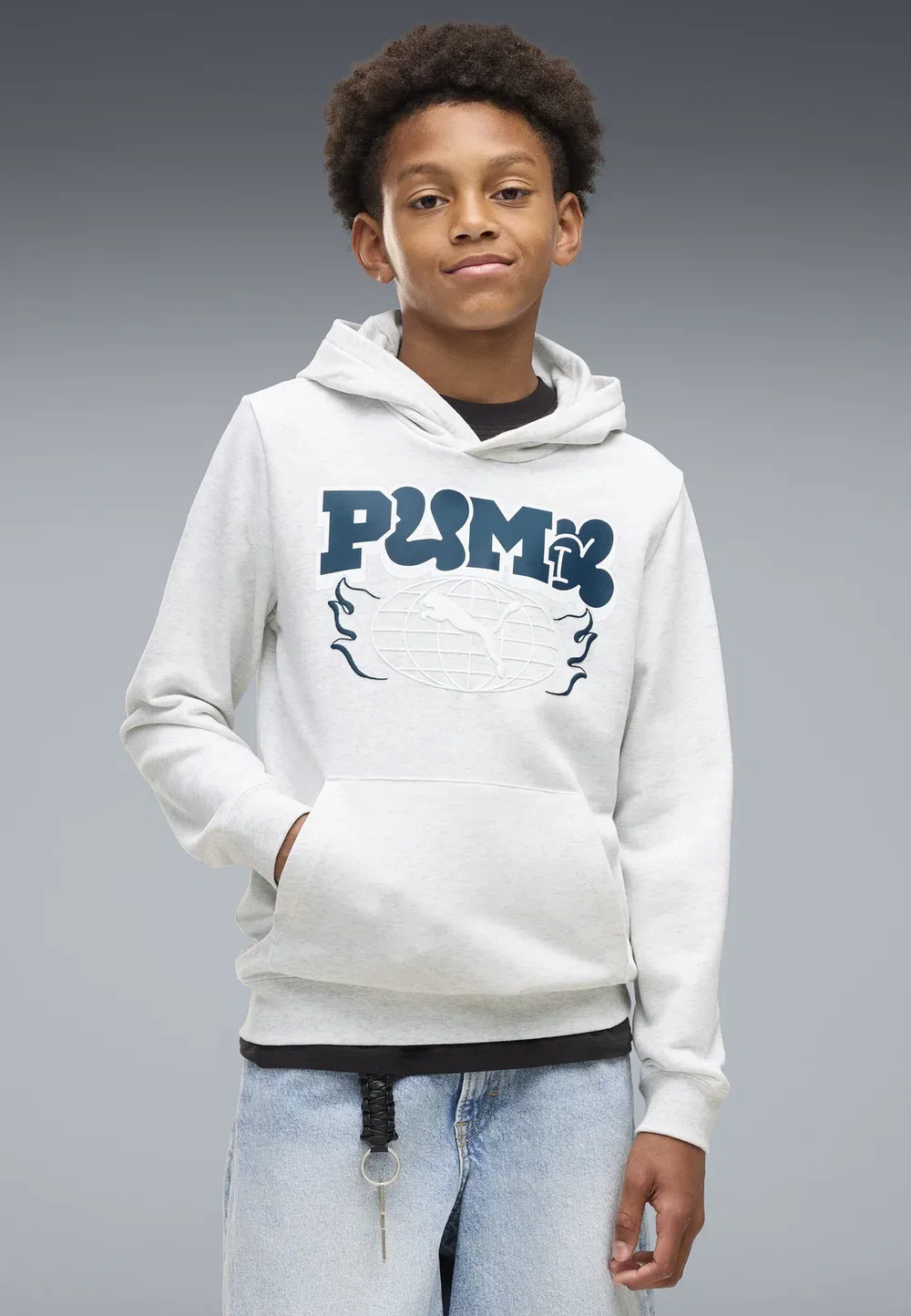 Худи середины 90-х - худи Puma, White Glow Heather