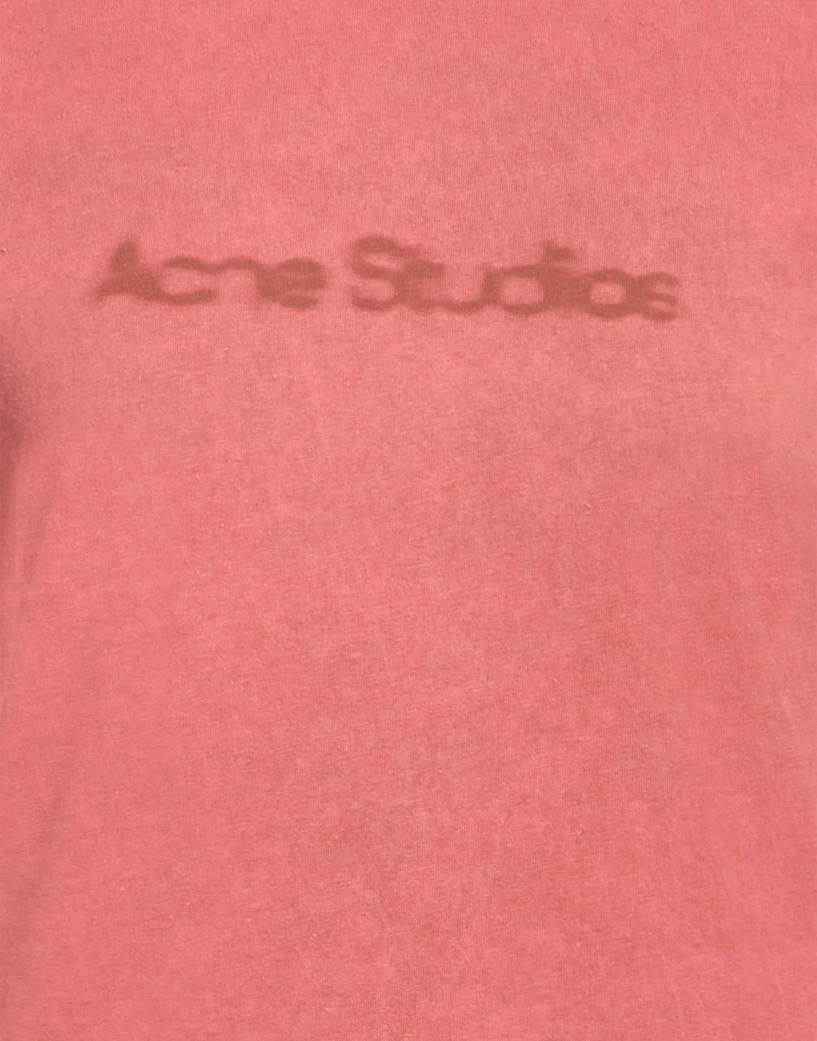 Женская футболка с принтом Acne Studios, красно-оранжевый — фото 4
