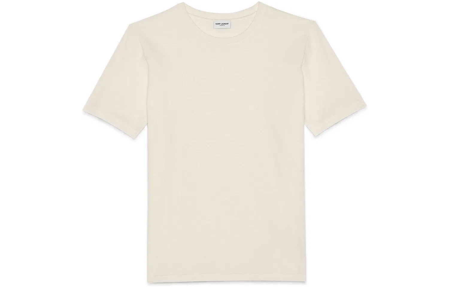 Футболка с коротким рукавом и круглым вырезом SAINT LAURENT, Ecru