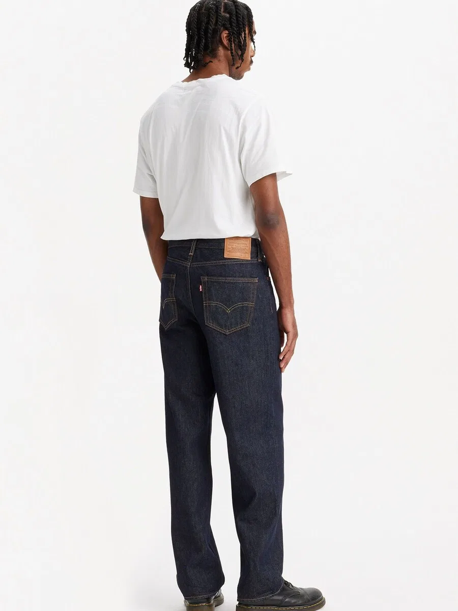 Джинсы LEVI'S свободного кроя '568 LOOSE STRAIGHT' темно-синего цвета — фото 4