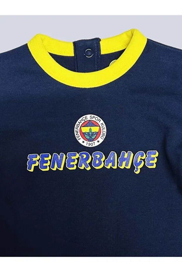 Детская толстовка для девочек с принтом S.K. 25/26 baby bodysuit sweatshirt Fenerbahçe, Navy Blue — фото 3