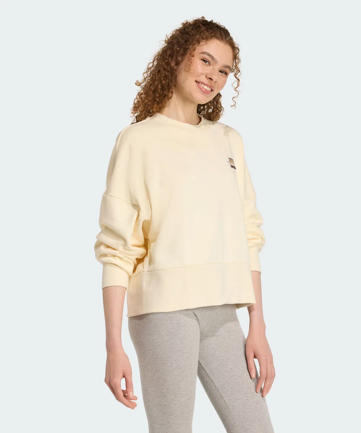 Женский свитшот с длинным рукавомCat Patch Graphic Adidas, White