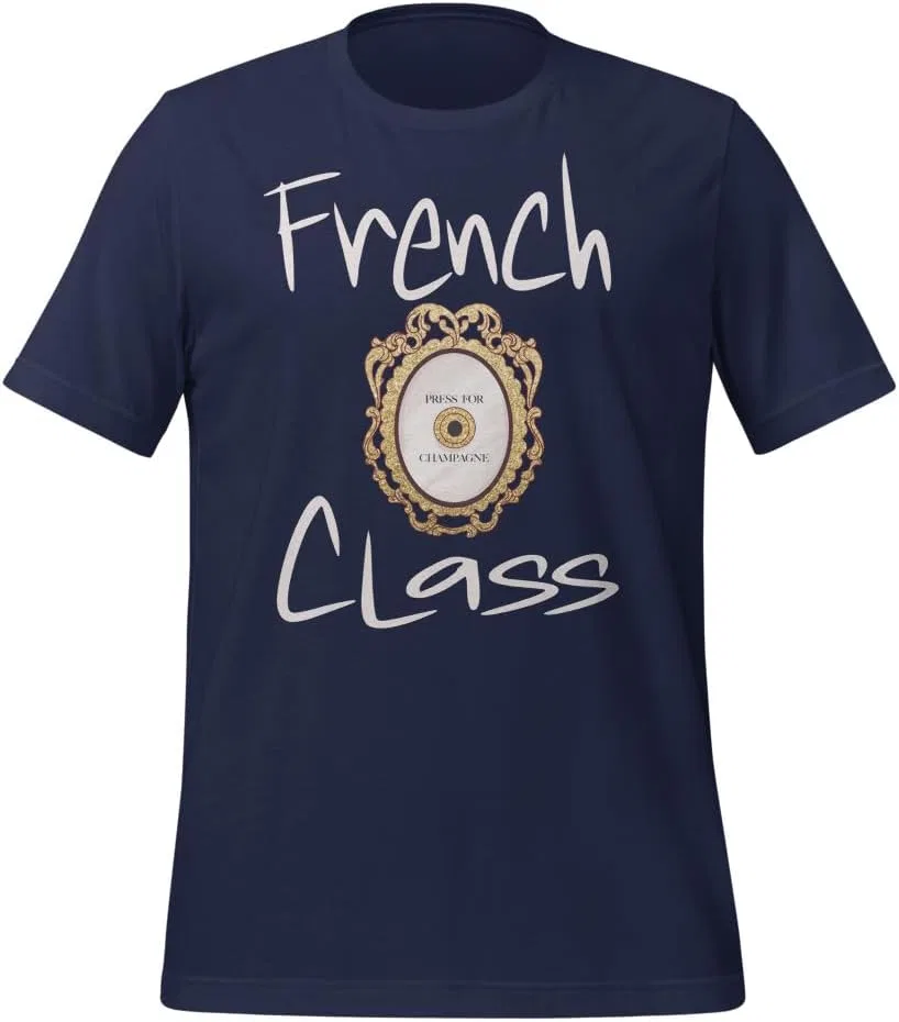 Мужская футболка с французскими надписями 3001 Unisex Short Sleeve Jersey T-Shirt, Navy