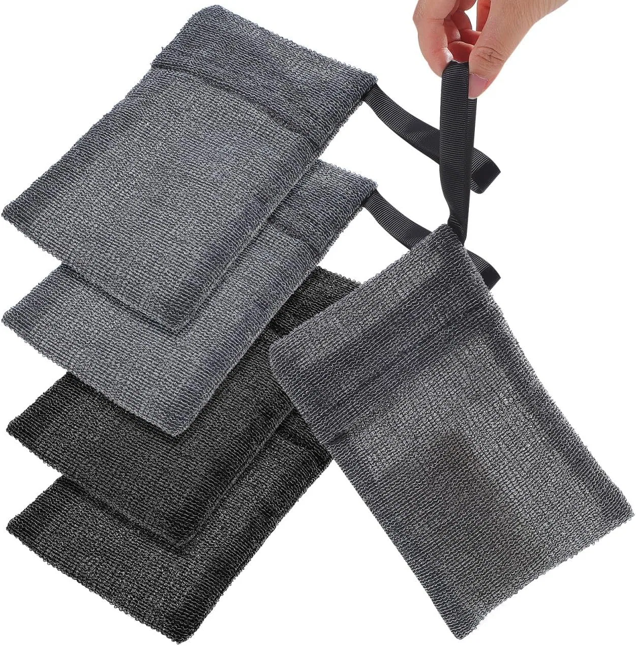 Пилинг-сейвер для мыла из нейлона, 4 шт, Mikikit, 19x11,5x1 см