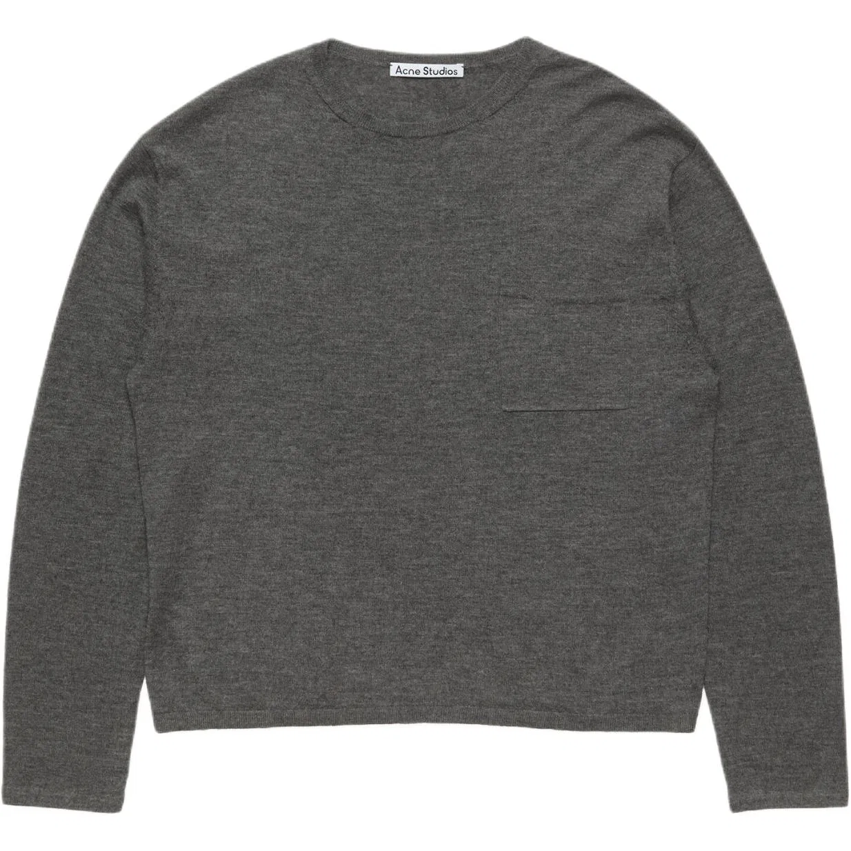 Мужской кашемировый свитер с круглым вырезом Cashmere Sweaters Acne Studios, Dark Heather Gray