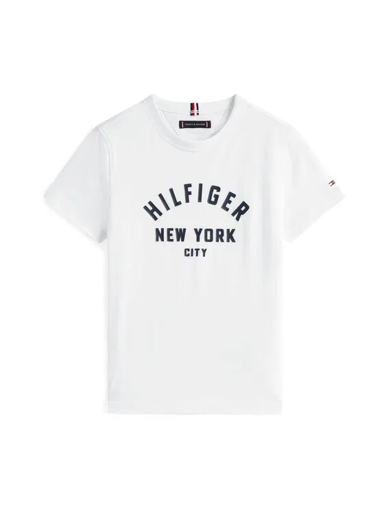 Футболка regular fit Curved Graphic Tommy Hilfiger, белый — фото 4