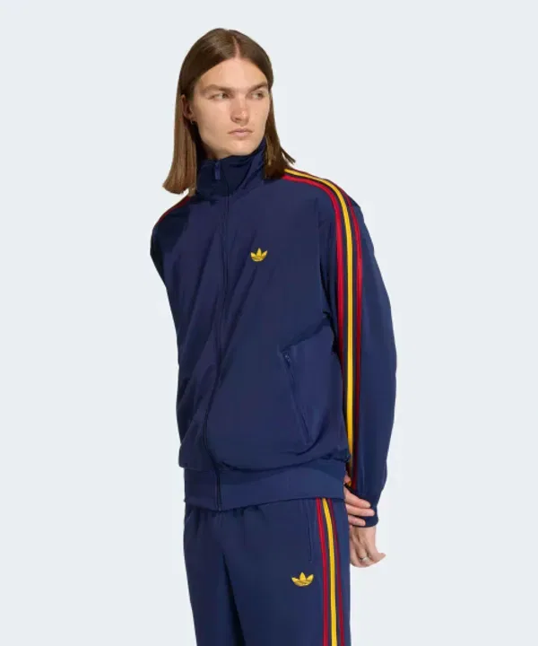 Тренировочная куртка Firebird, Adidas, темно-синий, желтый, красный