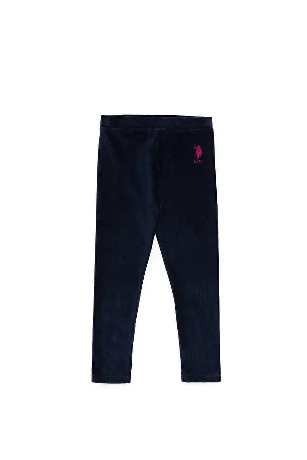 Детские спортивные штаны для девочек однотонные U.S. Polo Assn., Navy Blue — фото 2