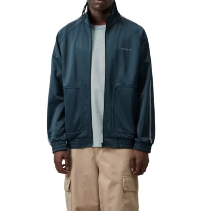 Детская куртка Bolar Sweat Jacket Carhartt WIP, Blue River/Mirror News — фото 4