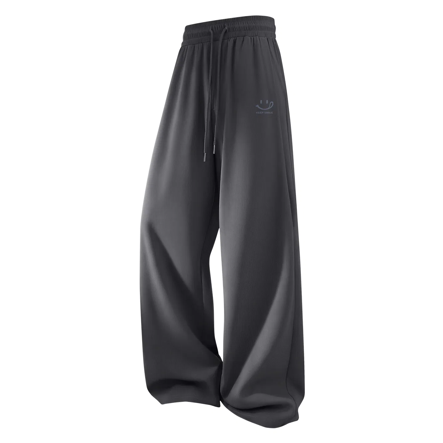 Детские брюки свободного кроя Keep Smiling Pants Logo MINISO, Dark Gray