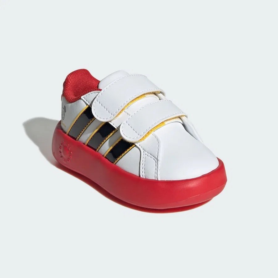 Детские кроссовки с принтом Mickey Mouse adidas Sportswear JQ8070, Бело-красно-синий — фото 3