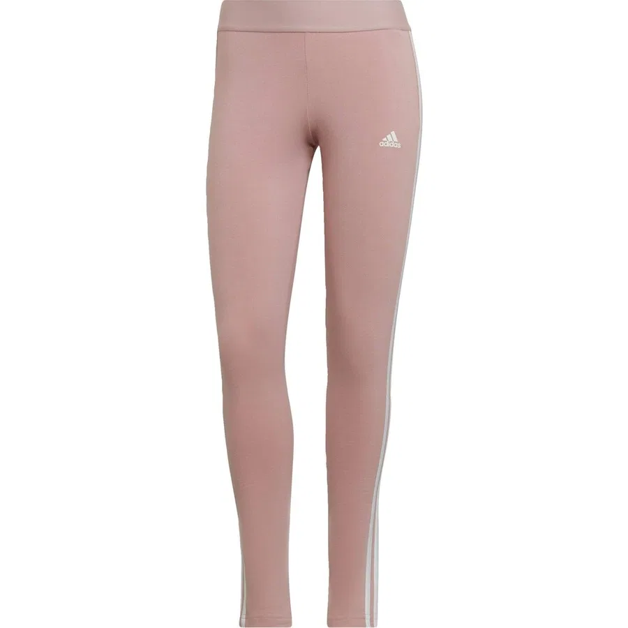 Леггинсы с тремя полосами Essentials 3-Stripes adidas, Розово-белый — фото 4