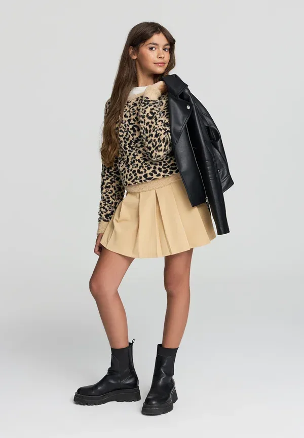 Джемпер с принтом Animal print Terranova var beige, бежевый