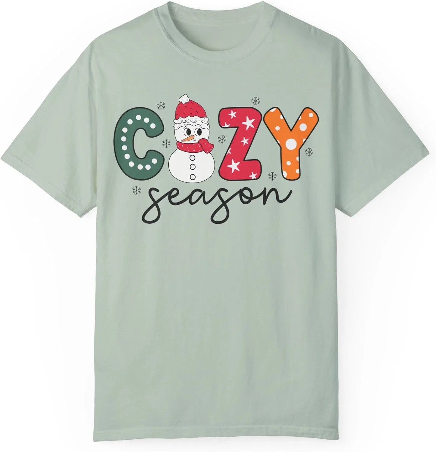 Футболка с рисунком снеговика Comfort Colors, Bay