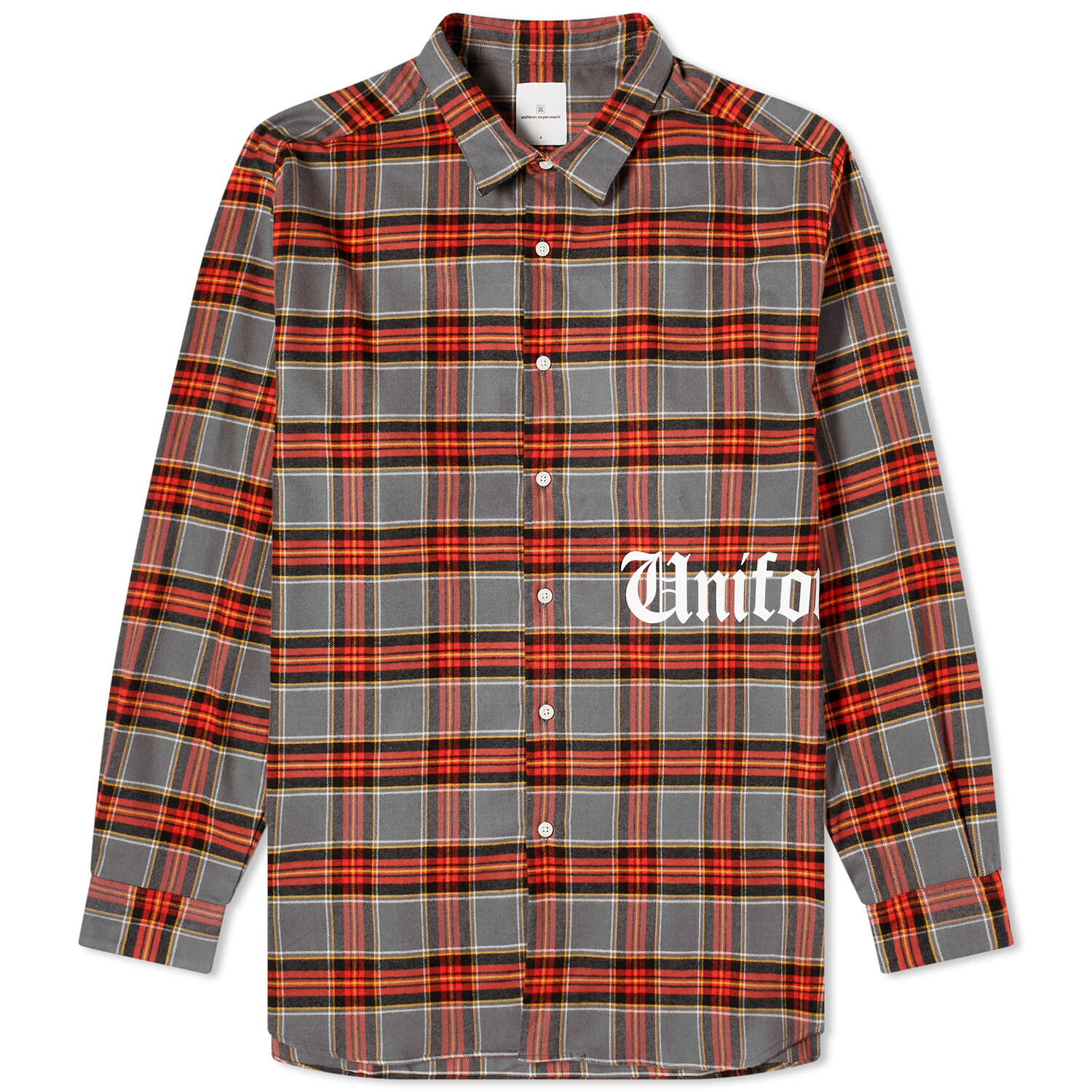 

Рубашка Uniform Experiment Gothic Logo Flannel, серый
