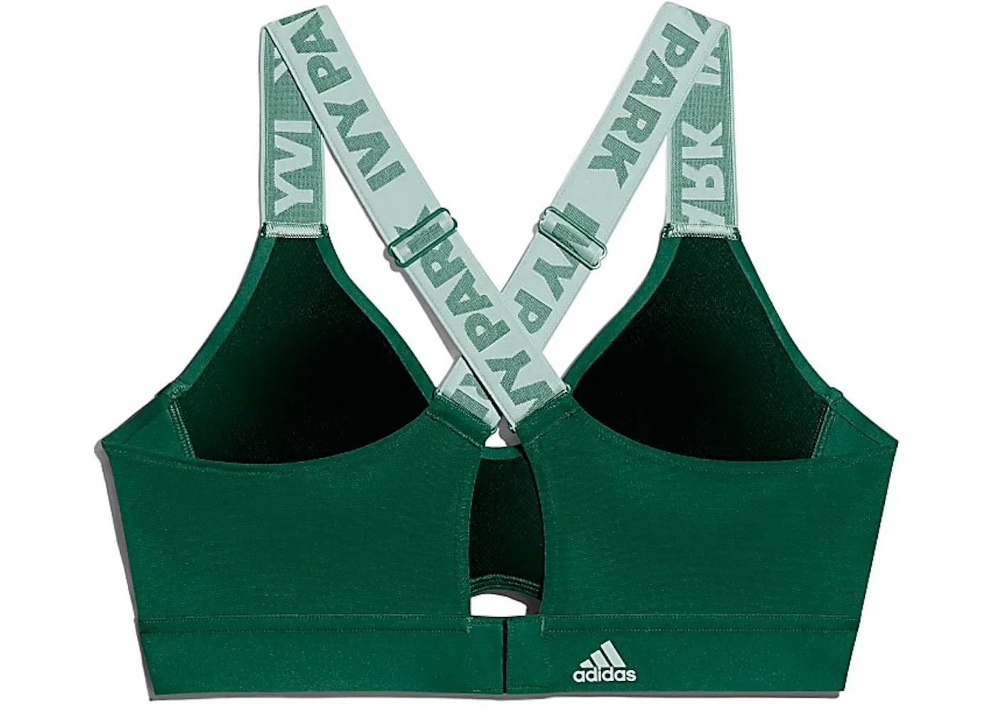 Женский бюстгальтер с вырезами Support Bra Adidas, Dark Green — фото 2