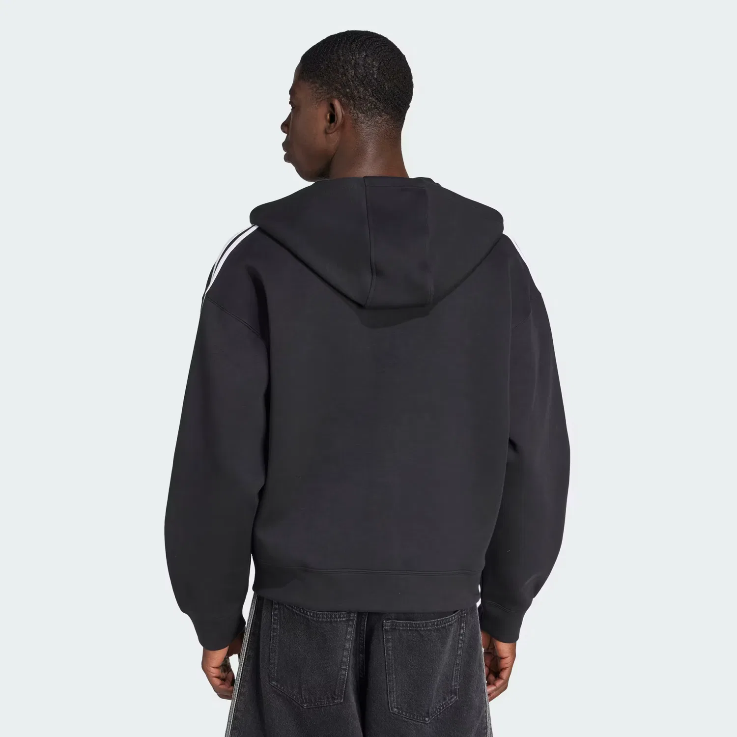 Мужское худи оверсайз Adicolor Spacer Adidas Originals, черный — фото 3