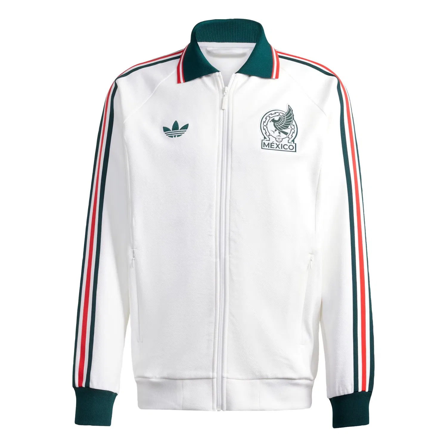 Толстовка на молнии Adidas Performance Athletic Mexico Away Anthem белого цвета