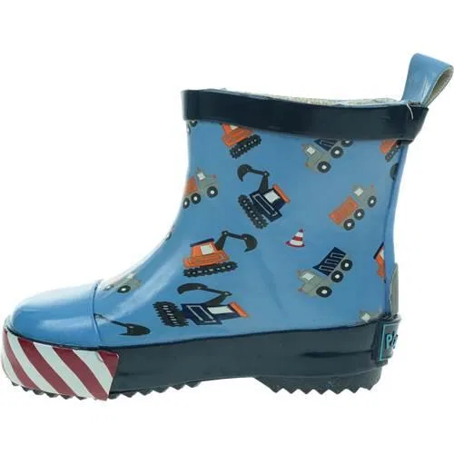 Детские сапоги резиновые с принтом крокодила Playshoes, Синий — фото 4