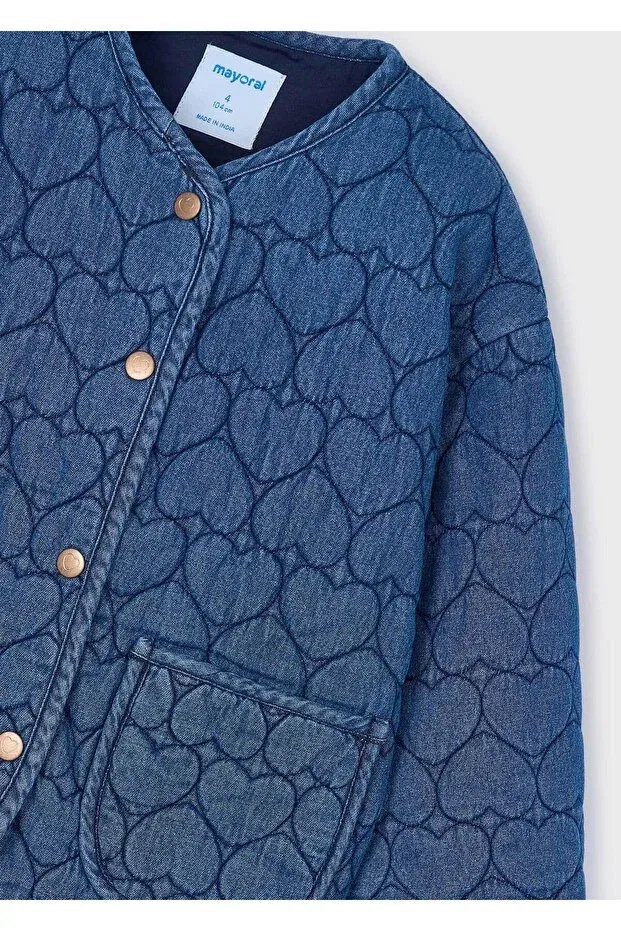 Детское пальто для девочек стеганое Mayoral, Navy Blue — фото 4