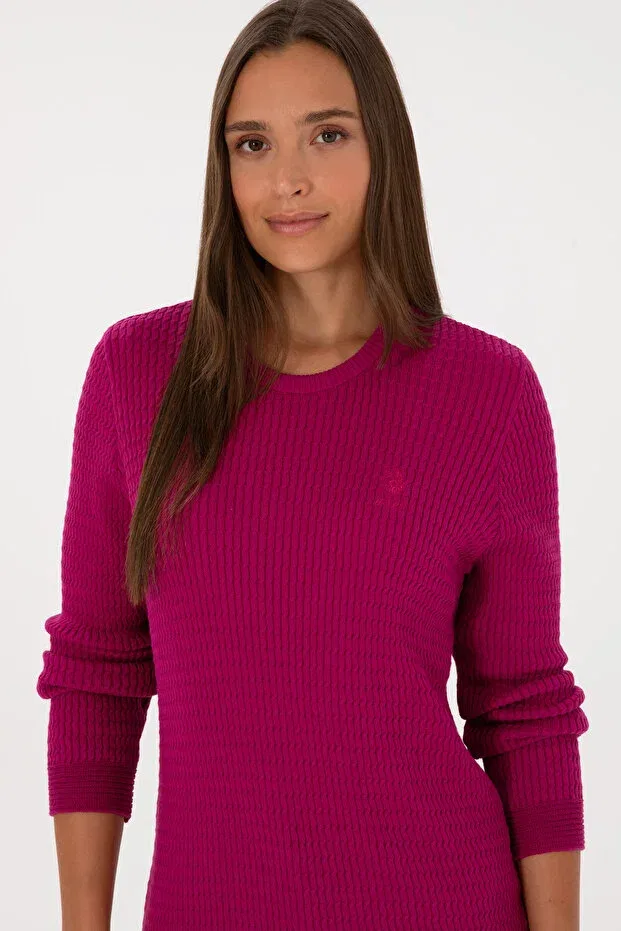 Женский свитер с длинным рукавом U.S. Polo Assn., Pink — фото 2