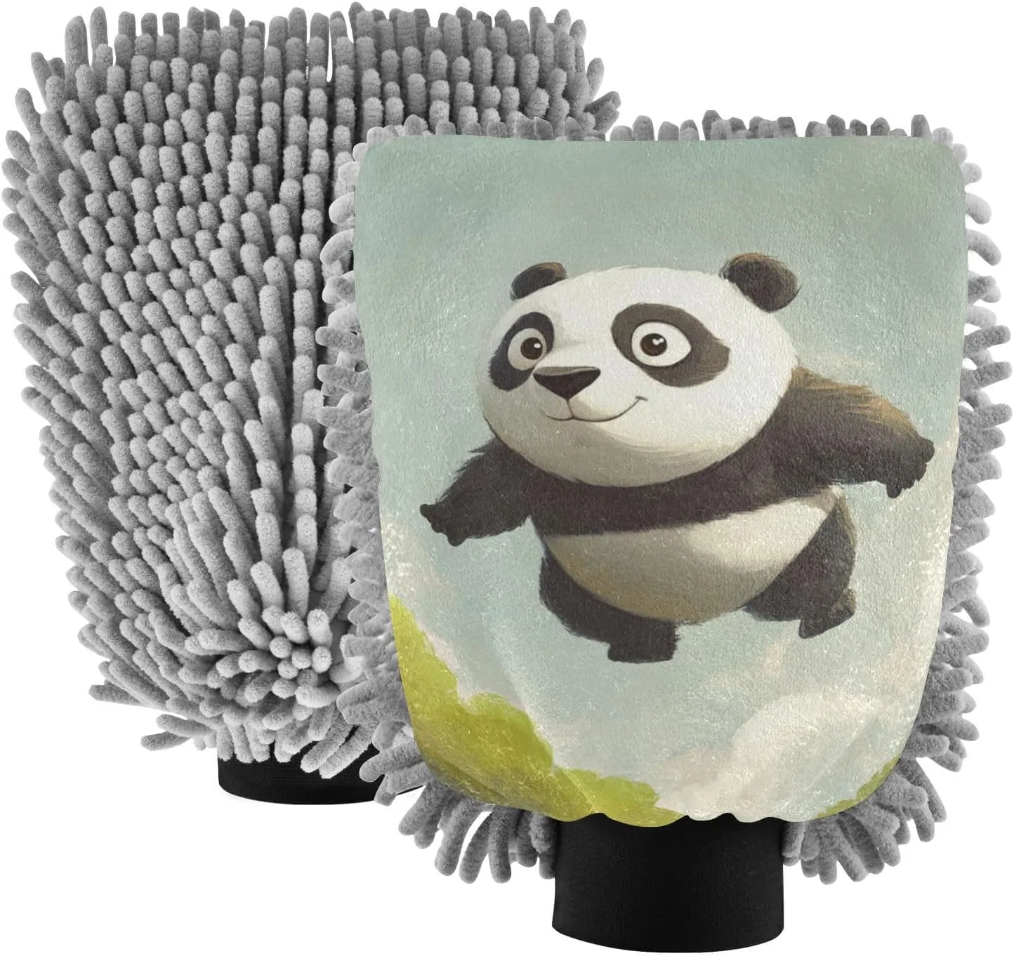 Мочалка из микрофибры Panda, двусторонняя, 30 x 20,3 см, voucong