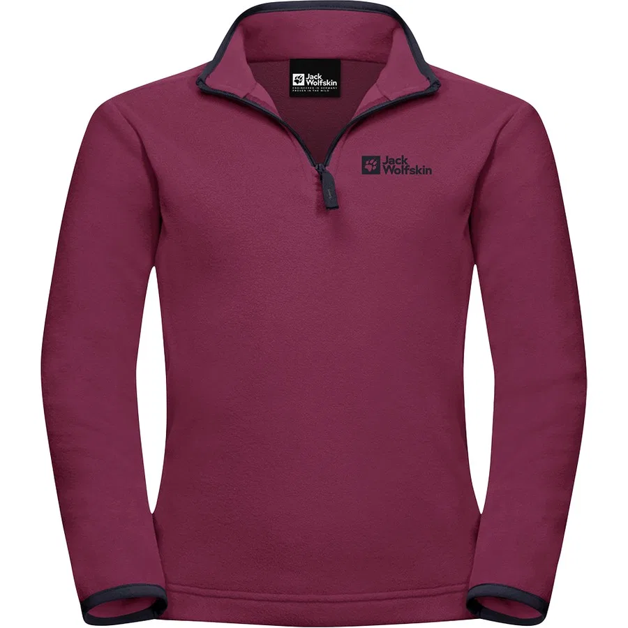 Детский флисовый свитшот с полузамком Taunus Halfzip Jack Wolfskin, Антрацитовый