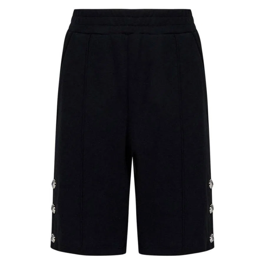 Шорты с декоративными пуговицами Kids Embellished Button Jersey Shorts Balmain, Black